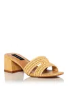 Aqua Women's Calli Sandals - Exclusive In Natural Raffia