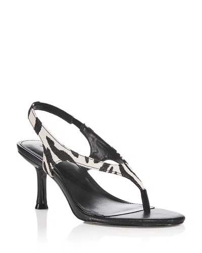 Aqua Women's Dana Animal Print Thong Sandals - Exclusive In Black