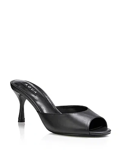 Aqua Women's Daria Slip On High Heel Sandals - 100% Exclusive In Black