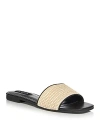 Aqua Women's Deker Slip On Slide Sandals - 100% Exclusive In Light Natural Raffia