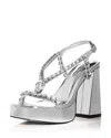 Aqua Women's Disco Platform Sandals - Exclusive In Metallic