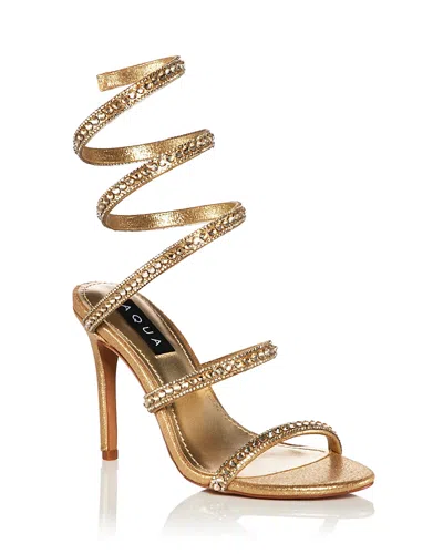 Aqua Women's Dyon Wrapping Sandals - Exclusive In Gold