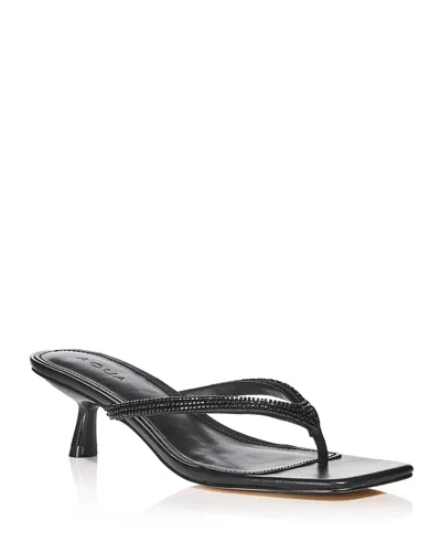 Aqua Women's Ebony Thong Sandals - Exclusive In Black