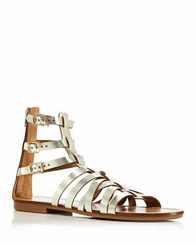 Aqua Women's Emil Strappy Gladiator Sandals In Tan Gold In Multi