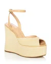 Aqua Women's Gabry Platform Sandals - Exclusive In Raffia