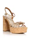 Aqua Women's Geler Platform Sandals - Exclusive In Bone Leather