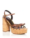 Aqua Women's Geler Platform Sandals - Exclusive In Cognac Leather