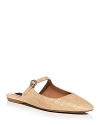 Aqua Women's Gigii Pointed Toe Slip On Buckled Flats - 100% Exclusive In Natural Raffia