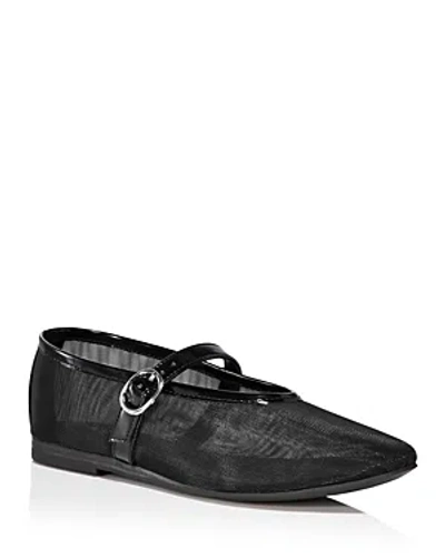 Aqua Women's Goldi Buckled Ballet Flats - 100% Exclusive In Black Mesh