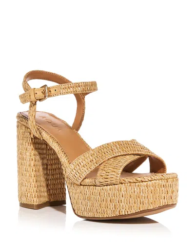 Aqua Women's Grace Platform Sandals - Exclusive In Brown