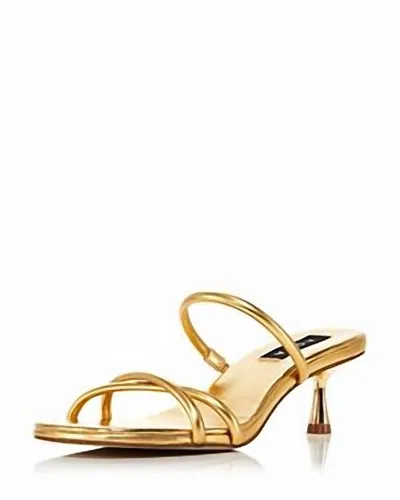Aqua Women's Jamie Slip On Strappy High Heel Sandals In Gold