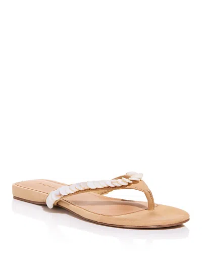 Aqua Women's Jules Embellished Thong Sandals - Exclusive In Neutral