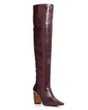Aqua Women's Karin Pointed Toe Thigh High Boots - Exclusive In Bordeaux