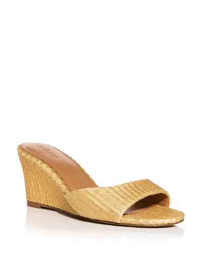 Aqua Women's Katey Wedge Sandals - Exclusive In Gold