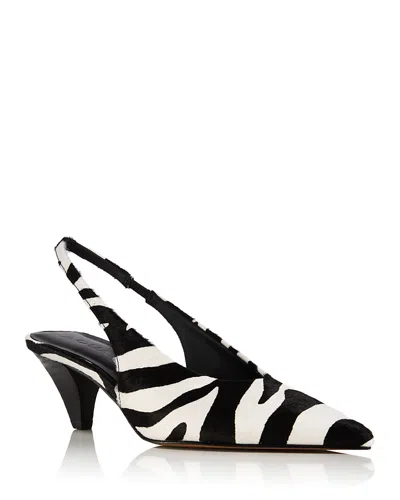 Aqua Women's Macki Zebra Calf Hair Slingbacks - Exclusive In Multi