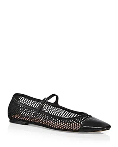 Aqua Women's Mesh Round Toe Ballet Flats - 100% Exclusive In Black