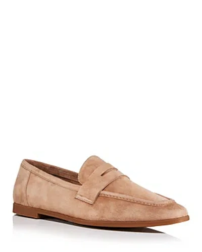 Aqua Women's Neda Slip On Penny Loafer Flats - 100% Exclusive In Tan Suede