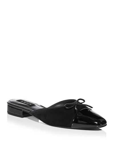 Aqua Women's Romi Slip On Snip Toe Flats - Exclusive In Black/black