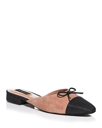 Aqua Women's Romi Slip On Snip Toe Flats - Exclusive In Black/nude
