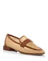 Aqua Women's Neda Slip On Penny Loafer Flats - 100% Exclusive In Raffia