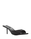 Aqua Women's Slip On Mule In Black In Black