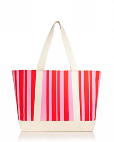 Aqua Women's Striped Tote Bag In Red And Pink In Multi