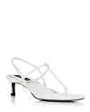 Aqua Women's T Strap Slingback High Heel Sandals - 100% Exclusive In White Leather