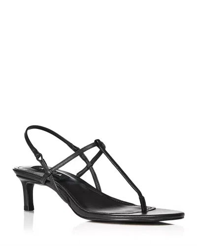 Aqua Women's T-strap Slingback High-heel Sandals In Black