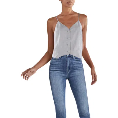 Aqua Womens Button Viscose Tank Top