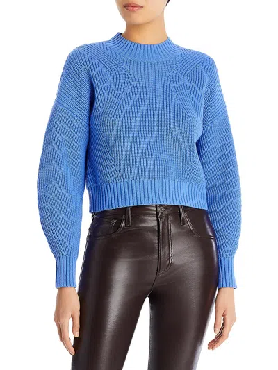 Aqua Womens Cable Knit Warm Pullover Sweater In Purple