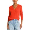 Aqua Cashmere V-neck Cashmere Sweater - Exclusive In Multi