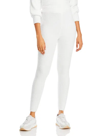 Aqua Womens Chenille Comfy Sweatpants In White