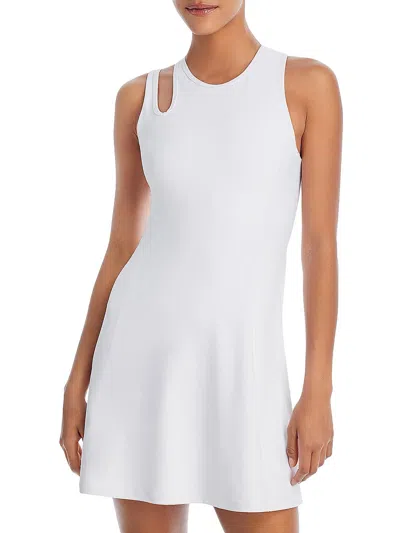 Aqua Womens Cut-out Mini Athletic Dress In White