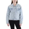 Aqua Womens Denim Cotton Denim Jacket In Blue
