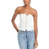 AQUA WOMENS EMBELLISHED V-NECK STRAPLESS TOP