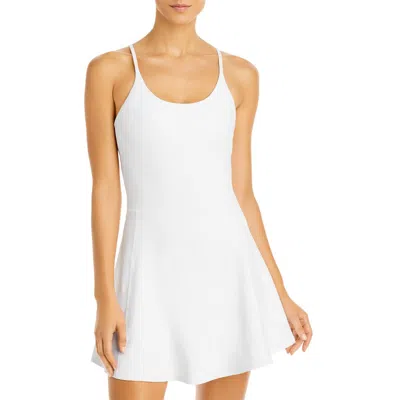 Aqua Womens Fitness Workout Romper In White