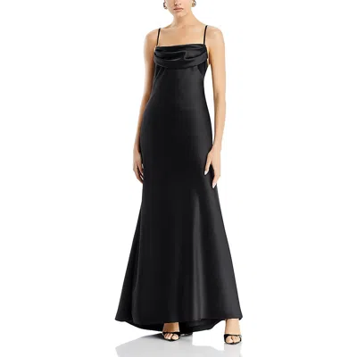 Aqua Womens Full Length Cowl Neck Maxi Dress In Black