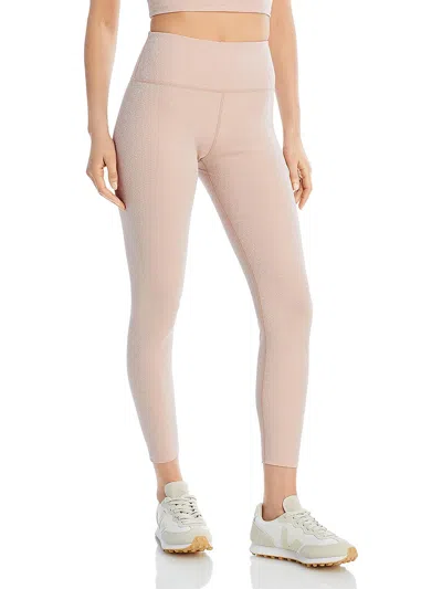 Aqua Womens Gym Fitness Athletic Leggings In Pink