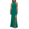 Aqua Halter Neck Gown - Exclusive In Green