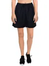 Aqua Womens Linen Blend Mini Casual Shorts In Black
