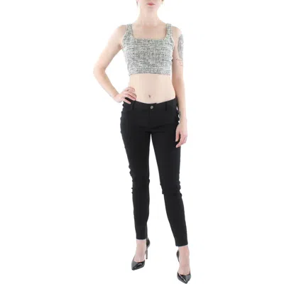 Aqua Womens Metallic Knit Tank Top In Gray