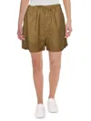 Aqua Womens Mini High Rise Casual Shorts In Green