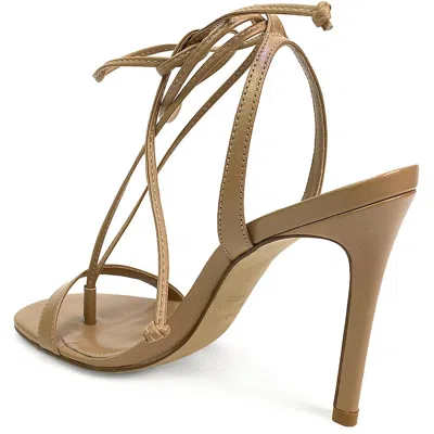 Aqua Womens Padded Insole Open Toe Heels In Multi