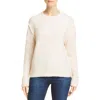 Aqua Womens Ribbed Trim Long Sleeves Sweater In Neutral