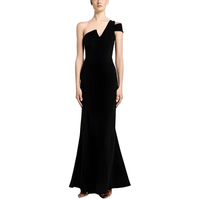 Aqua Womens Ruffled Polyester Evening Dress In Black