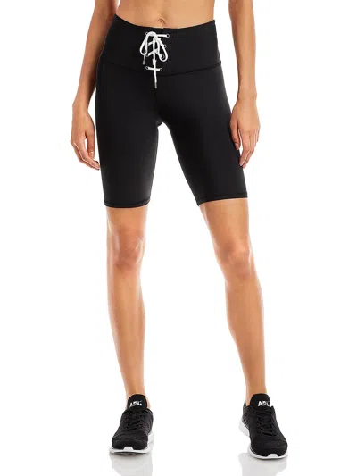 Aqua Womens Running Fitness Bike Short In Black
