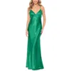 Aqua Satin Open Back Gown - 100% Exclusive In Gold