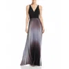 Aqua Pleated Shimmer Gown - Exclusive In Black