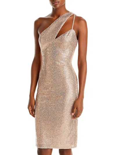 Aqua Womens Sequined Mini Cocktail And Party Dress In Multi
