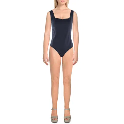Aqua Womens Square Neck Stretch Bodysuit